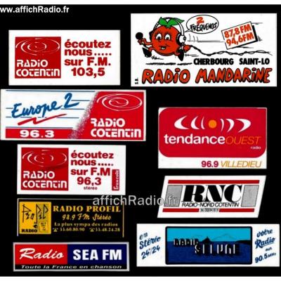 SELECTION D'AUTOCOLLANTS (4)/dép.50 à 74